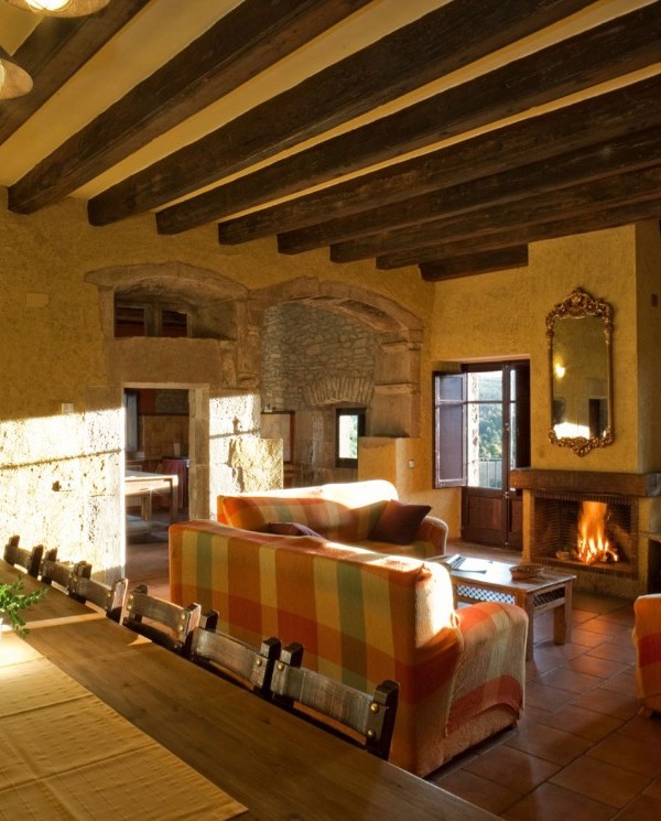 Sala de estar - comedor Mas Miralles de Baruls